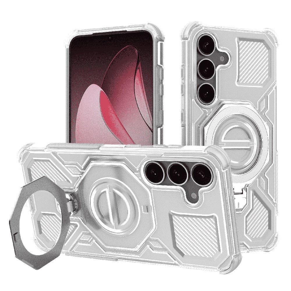 Case for Samsung Galaxy S25+ S936, Techsuit, Carbon Shield Pro, White