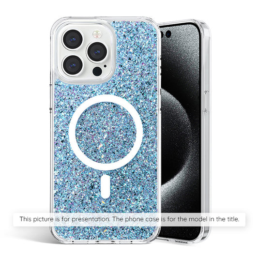 Kuori Samsung Galaxy S25+ S936:lle, Techsuit, Kimaltava Glitter, Sininen