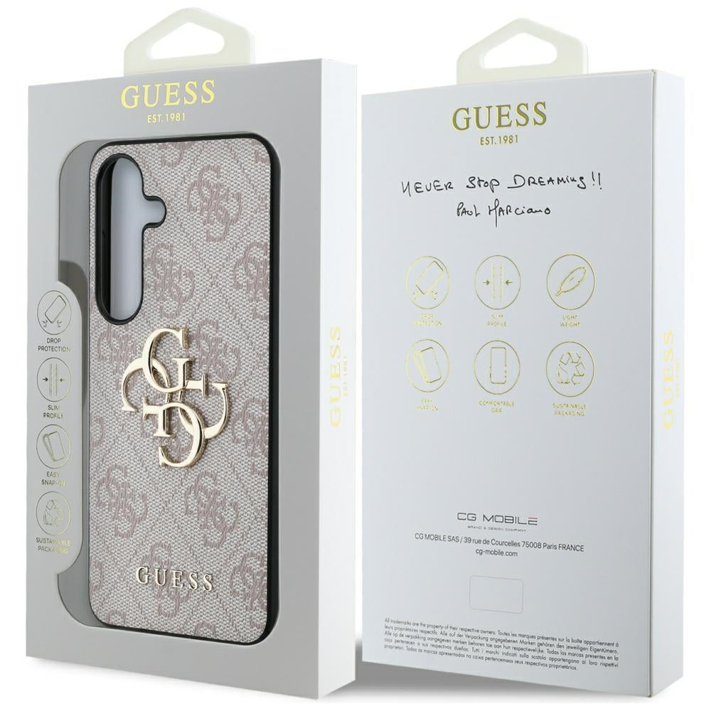 Suojakotelo Samsung Galaxy S25 S931:lle, Guess, 4G Big Logo, Pinkki