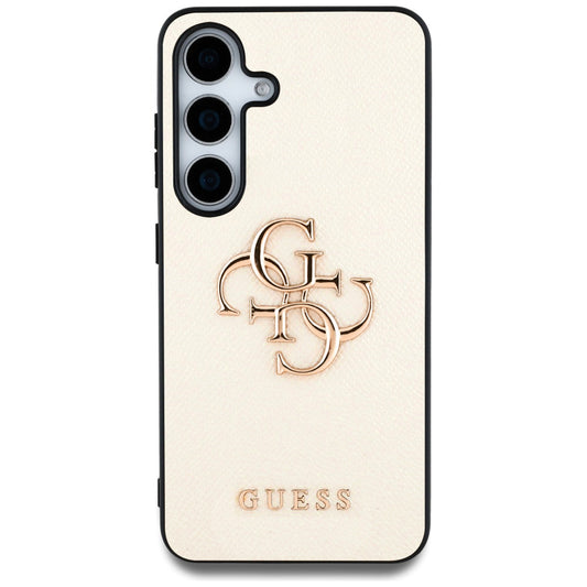 Suojakotelo Samsung Galaxy S25 S931:lle, Guess, 4G Grained Big and Classic Logo, Beige