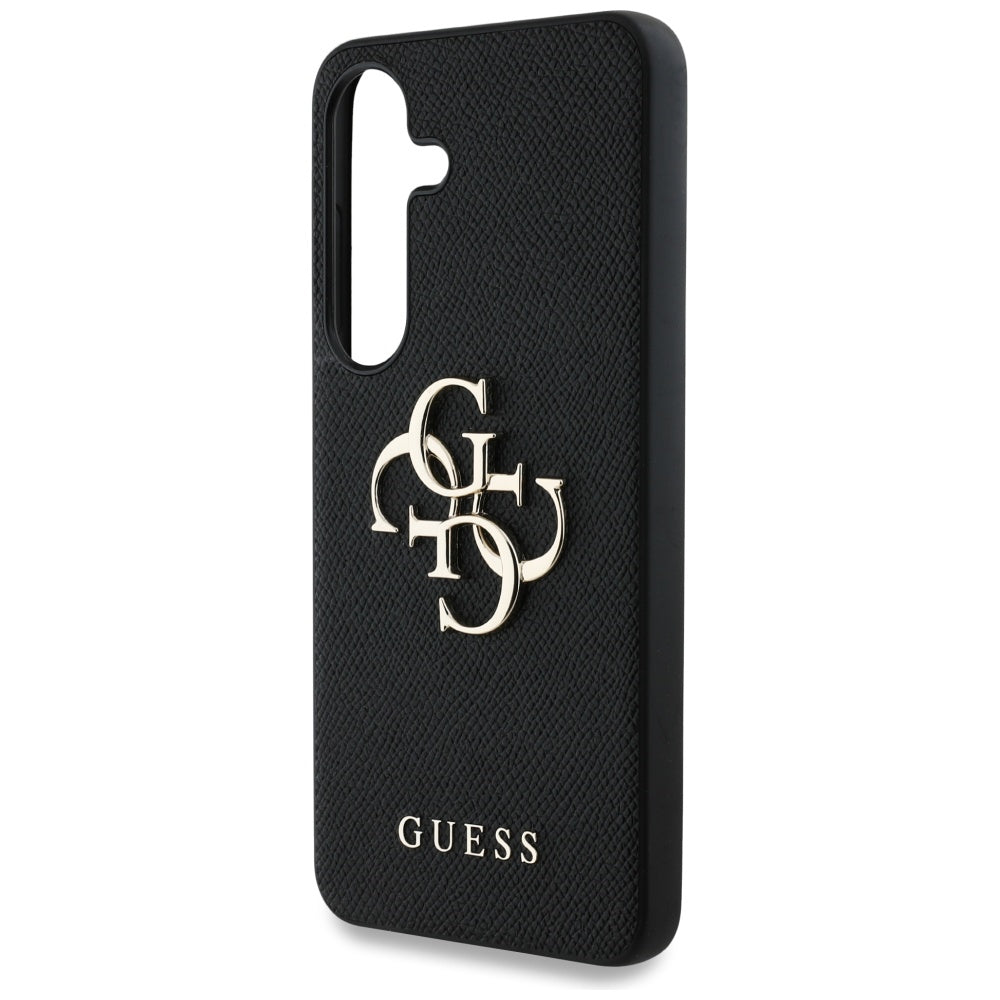 Suojakotelo Samsung Galaxy S25 S931:lle, Guess, 4G Grained Big and Classic Logo, Musta