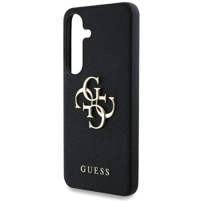 Suojakotelo Samsung Galaxy S25 S931:lle, Guess, 4G Grained Big and Classic Logo, Musta
