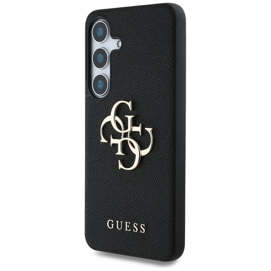 Suojakotelo Samsung Galaxy S25 S931:lle, Guess, 4G Grained Big and Classic Logo, Musta