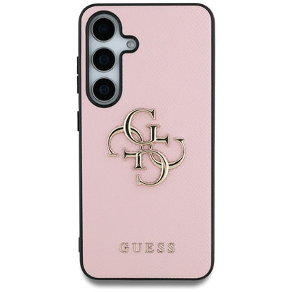 Suojakotelo Samsung Galaxy S25 S931:lle, Guess, 4G Grained Big and Classic Logo, Pinkki