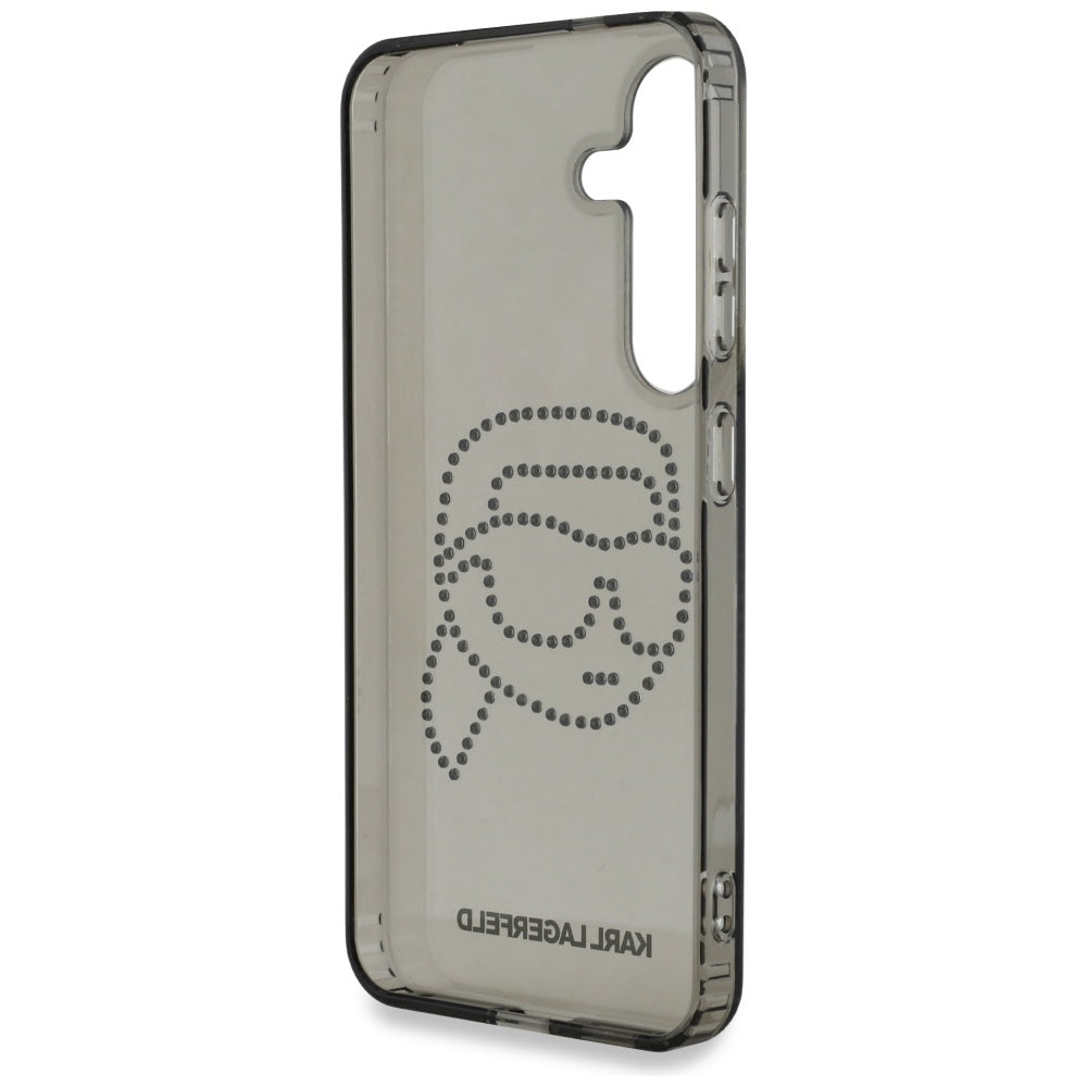 Kotelo Samsung Galaxy S25 S931:lle, Karl Lagerfeld, IML Rhinestones Karl's Head, Musta