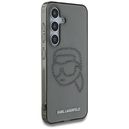 Kotelo Samsung Galaxy S25 S931:lle, Karl Lagerfeld, IML Rhinestones Karl's Head, Musta