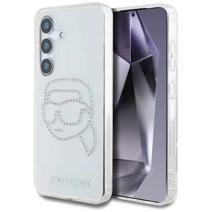 Kotelo Samsung Galaxy S25 S931:lle, Karl Lagerfeld, IML Rhinestones Karl's Head, Läpinäkyvä