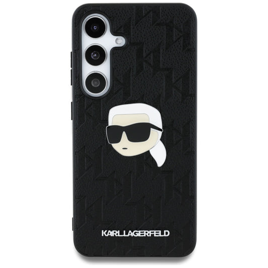 Kotelo Samsung Galaxy S25 S931:lle, Karl Lagerfeld, Monogram Karl's Head, Musta