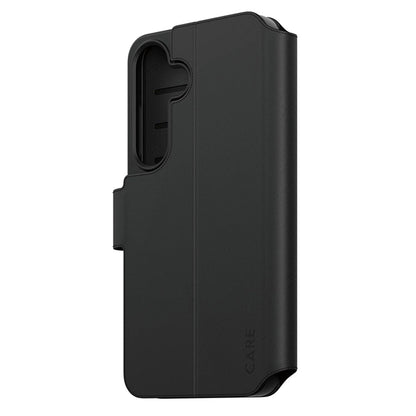 Kotelo Samsung Galaxy S25 S931:lle, PanzerGlass, Care Feature Kickstand Wallet, Musta