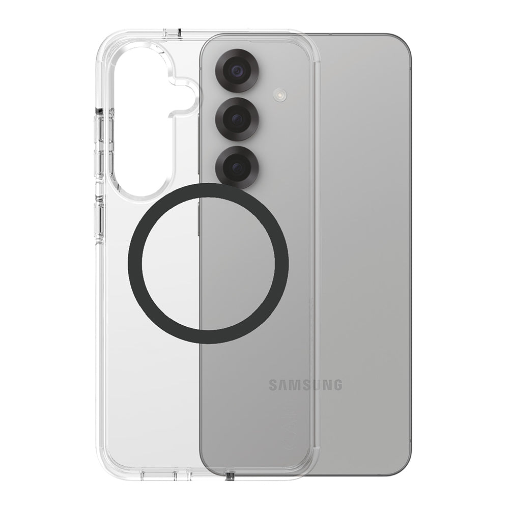 Kotelo Samsung Galaxy S25 S931:lle, PanzerGlass, Care Urban Combat, Musta Läpinäkyvä