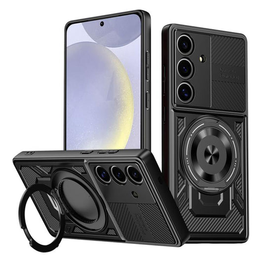 Kuori Samsung Galaxy S25 S931 / S24 S921:lle, Techsuit, RuggedCam, Musta