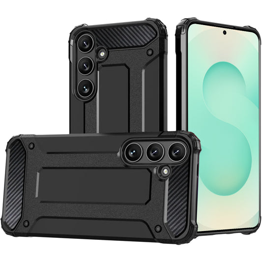 Kuori Samsung Galaxy S25 S931:lle, Techsuit, Hybrid Armor, Musta