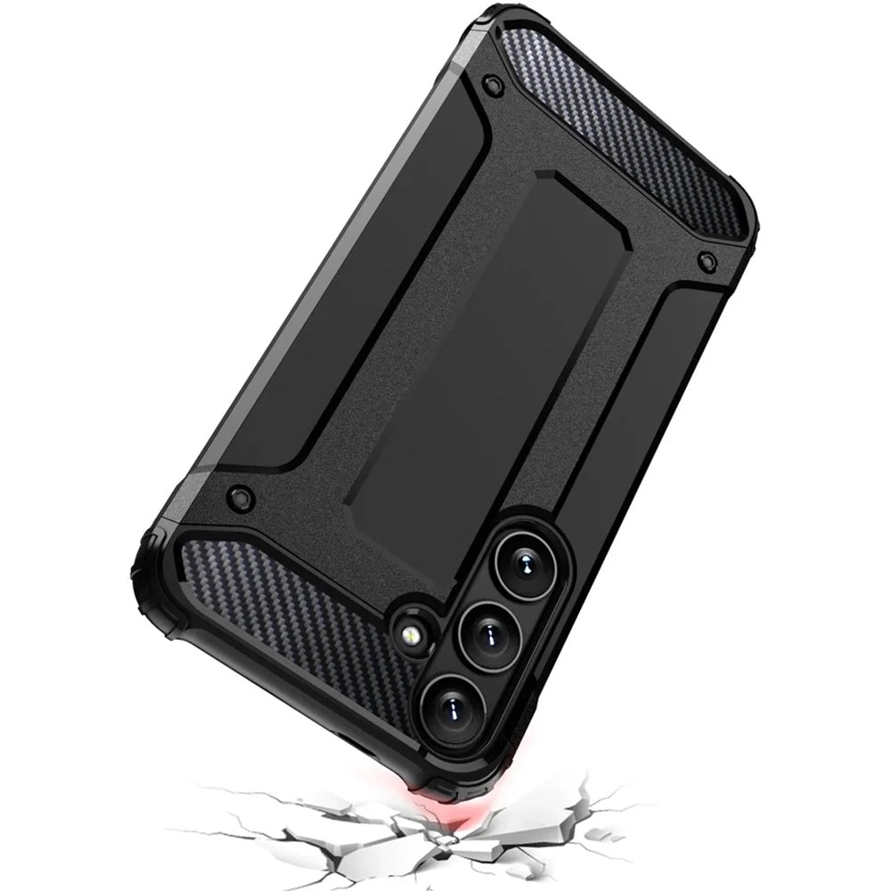 Kuori Samsung Galaxy S25 S931:lle, Techsuit, Hybrid Armor, Musta