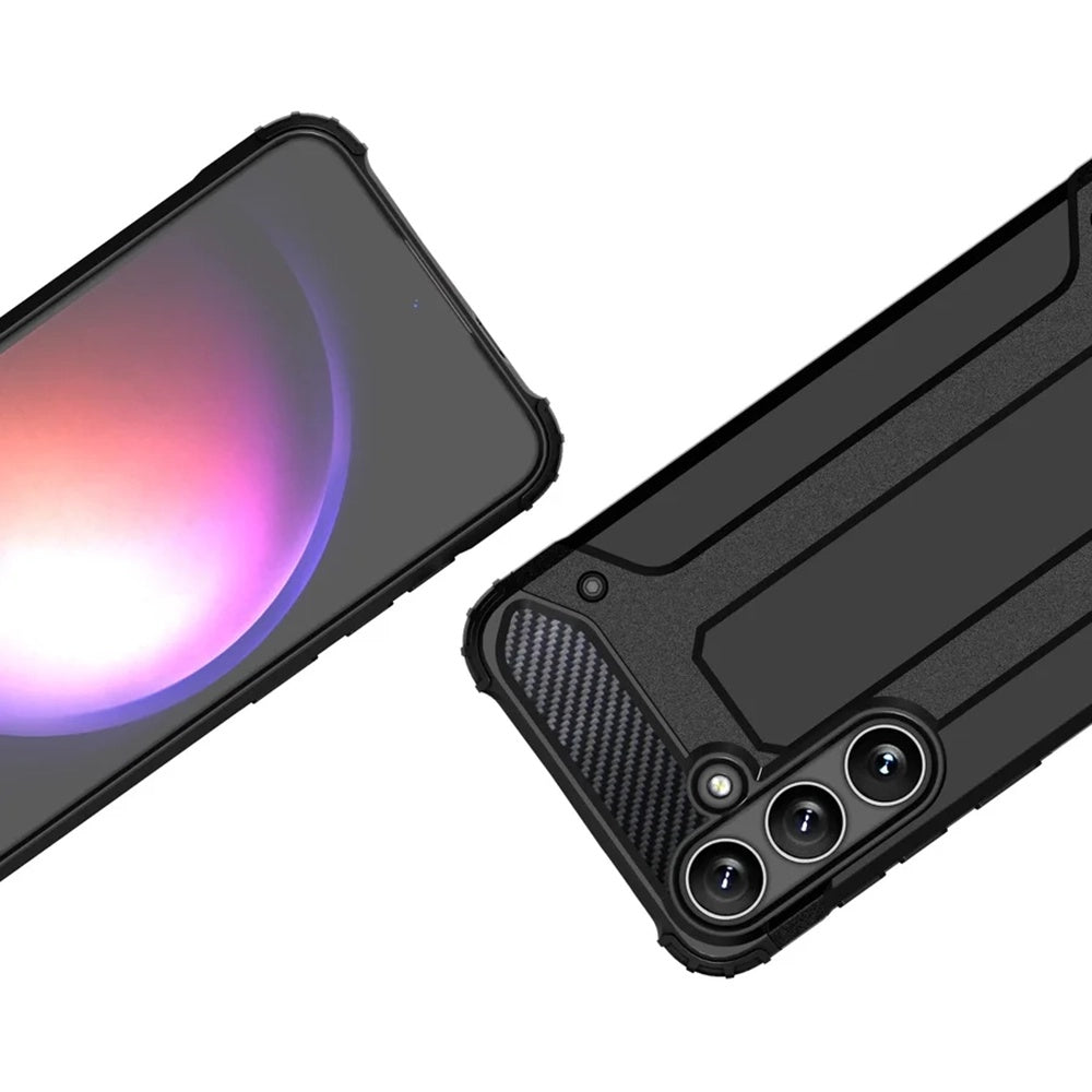 Kuori Samsung Galaxy S25 S931:lle, Techsuit, Hybrid Armor, Musta