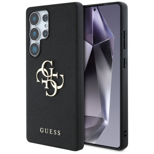 Suojakotelo Samsung Galaxy S25 Ultra S938:lle, Guess, 4G Grained Big and Classic Logo, Musta