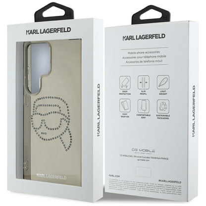 Kotelo Samsung Galaxy S25 Ultra S938:lle, Karl Lagerfeld, IML Rhinestones Karl's Head, Musta