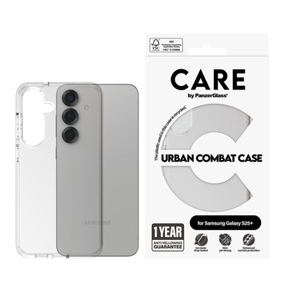 Kotelo Samsung Galaxy S25 Ultra S938:lle, PanzerGlass, Care Urban Combat, Läpinäkyvä