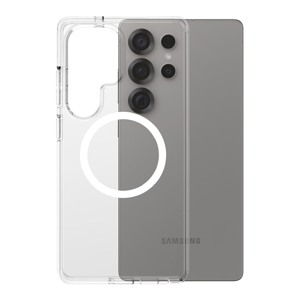 Kotelo Samsung Galaxy S25 Ultra S938:lle, PanzerGlass, Care Urban Combat, Valkoinen Läpinäkyvä