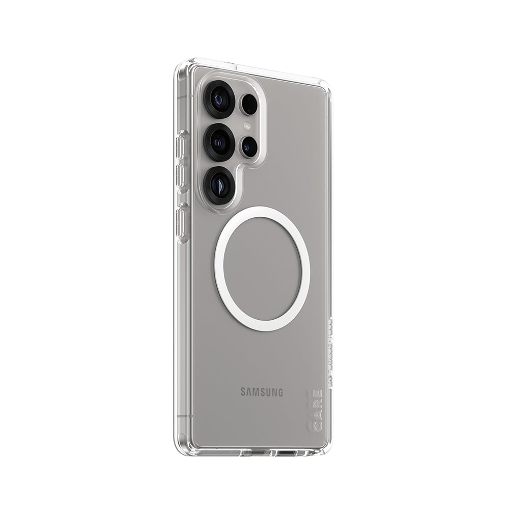 Kotelo Samsung Galaxy S25 Ultra S938:lle, PanzerGlass, Care Urban Combat, Valkoinen Läpinäkyvä