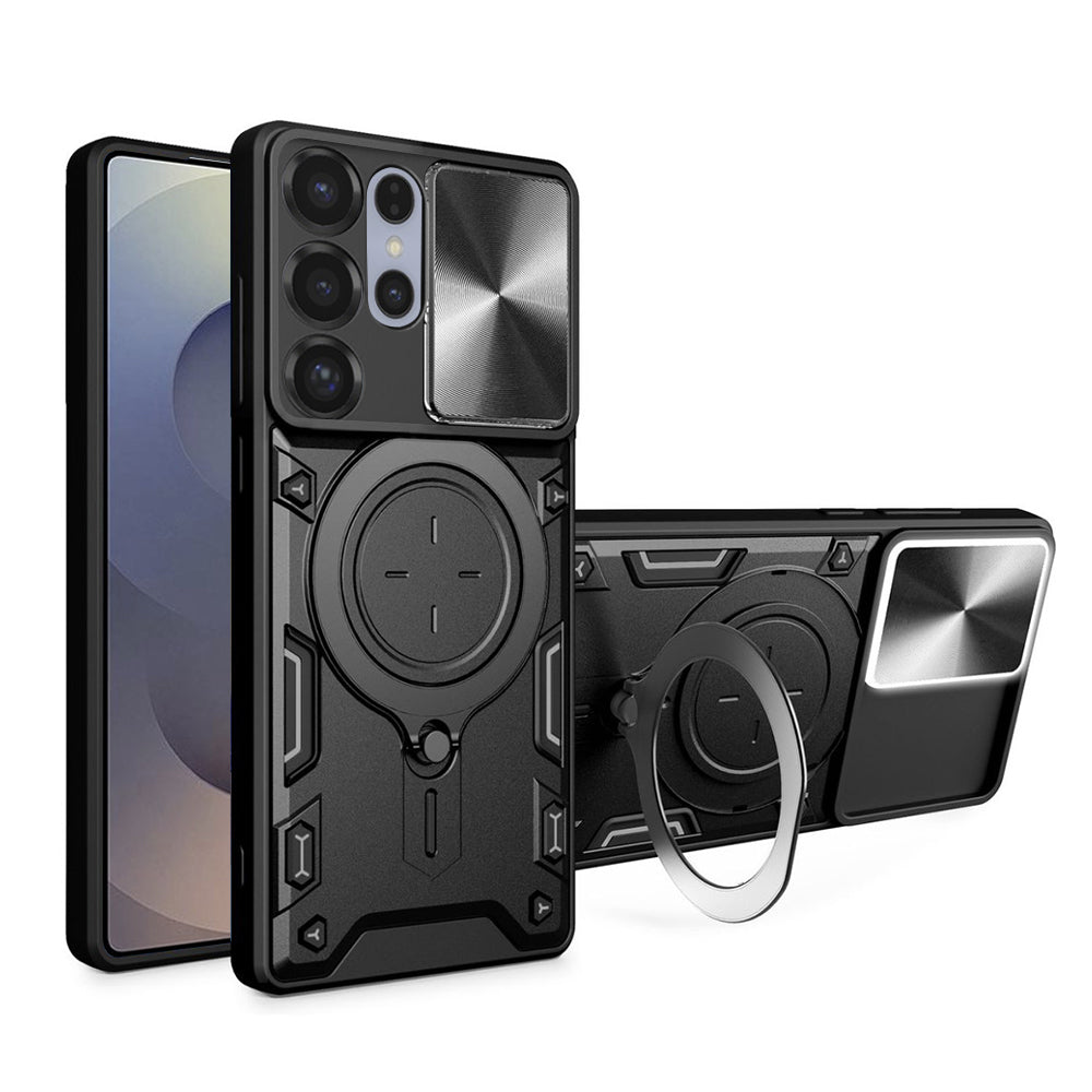 Kuori Samsung Galaxy S25 Ultra S938:lle, Techsuit, CamGuard Pro, Musta
