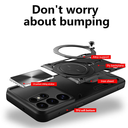 Kuori Samsung Galaxy S25 Ultra S938:lle, Techsuit, CamGuard Pro, Musta