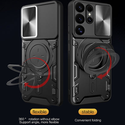 Kuori Samsung Galaxy S25 Ultra S938:lle, Techsuit, CamGuard Pro, Musta