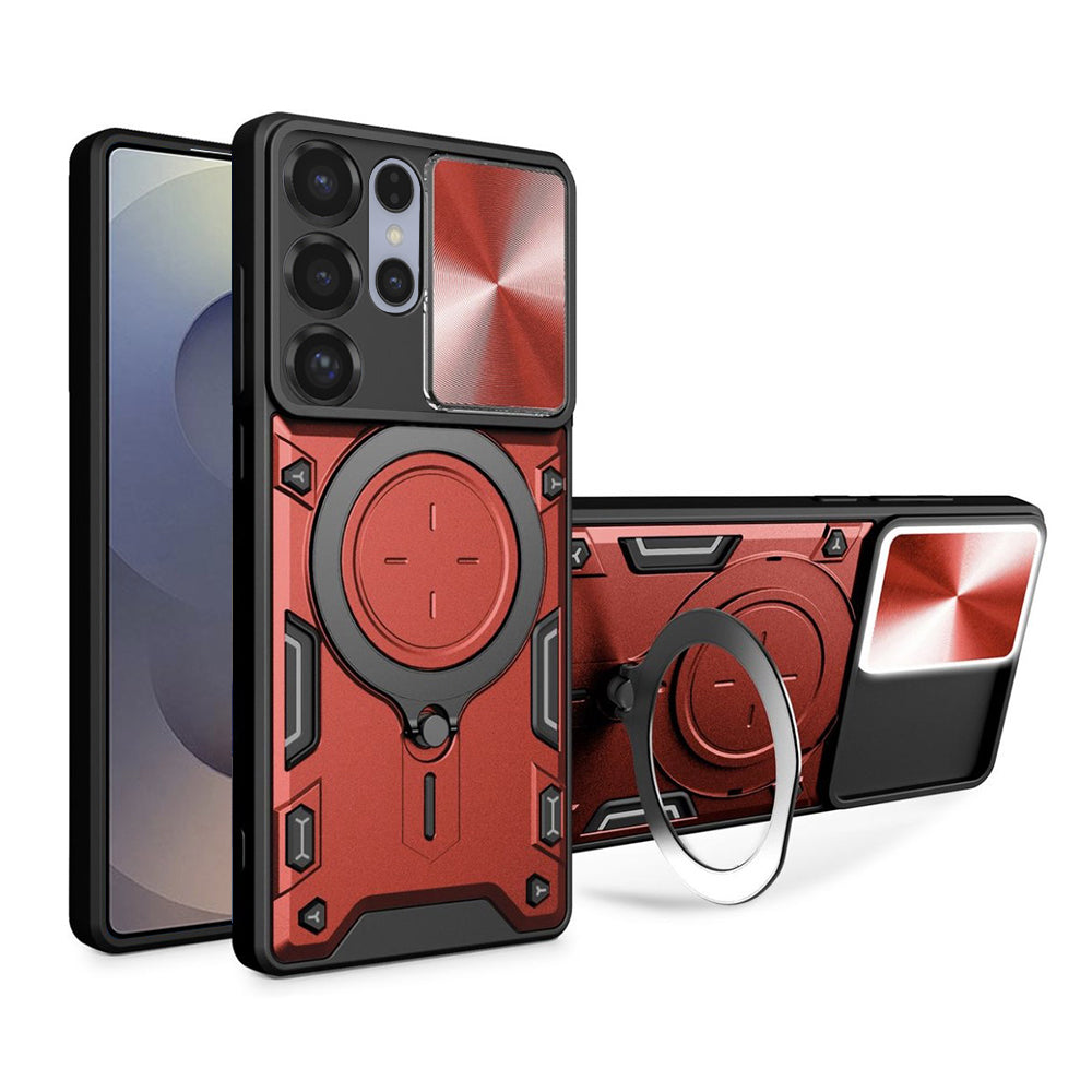 Kuori Samsung Galaxy S25 Ultra S938:lle, Techsuit, CamGuard Pro, Punainen