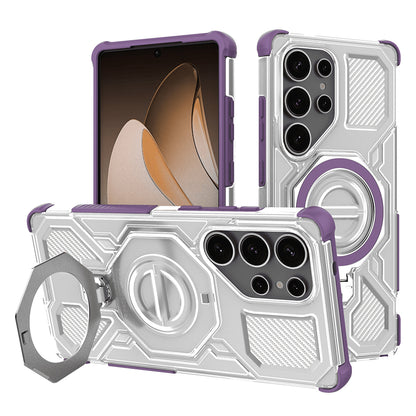 Kuori Samsung Galaxy S25 Ultra S938:lle, Techsuit, Carbon Shield Pro, Violetti