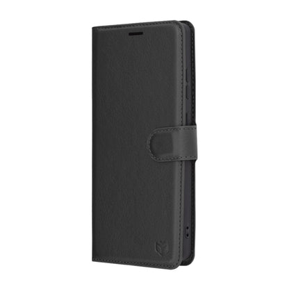 Kuori Samsung Galaxy S25 Ultra S938:lle, Techsuit, nahkainen folio, musta
