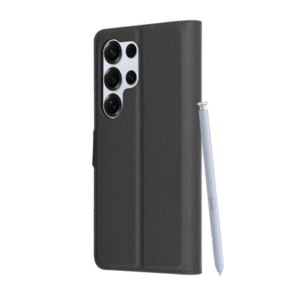 Kuori Samsung Galaxy S25 Ultra S938:lle, Techsuit, nahkainen folio, musta
