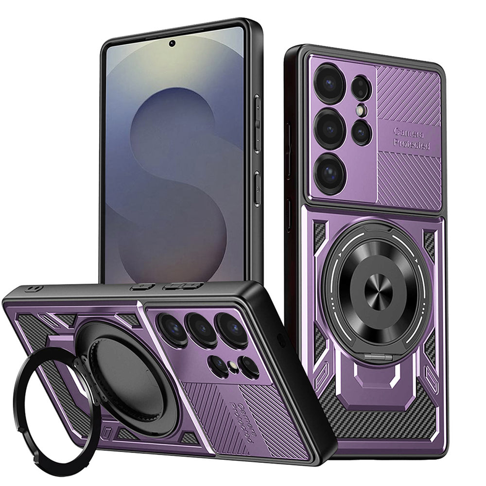 Kuori Samsung Galaxy S25 Ultra S938:lle, Techsuit, RuggedCam, Violetti