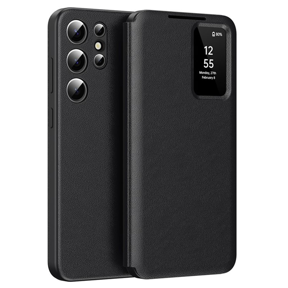 Kuori Samsung Galaxy S25 Ultra S938:lle, Techsuit, SmartView, Musta