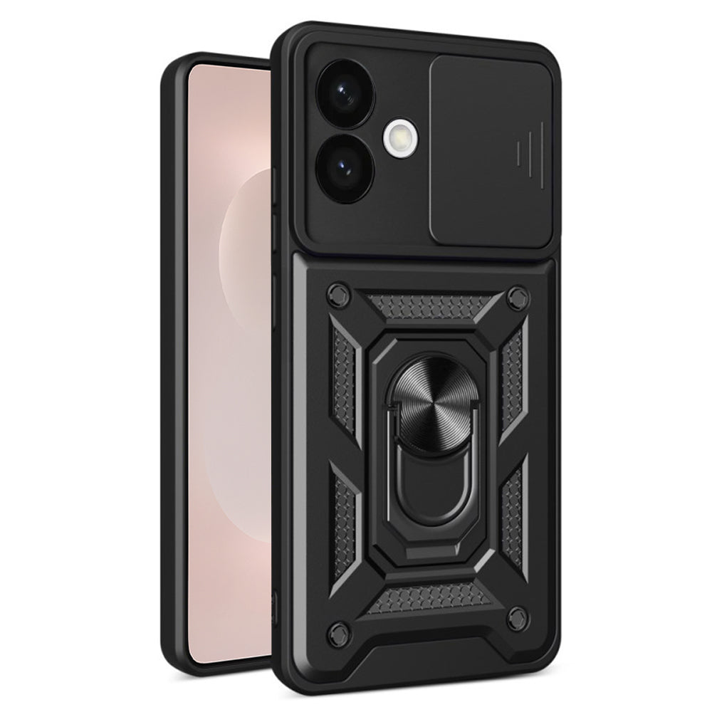 Kotelo Samsung Galaxy S26 Edge, Techsuit, CamShield, Musta