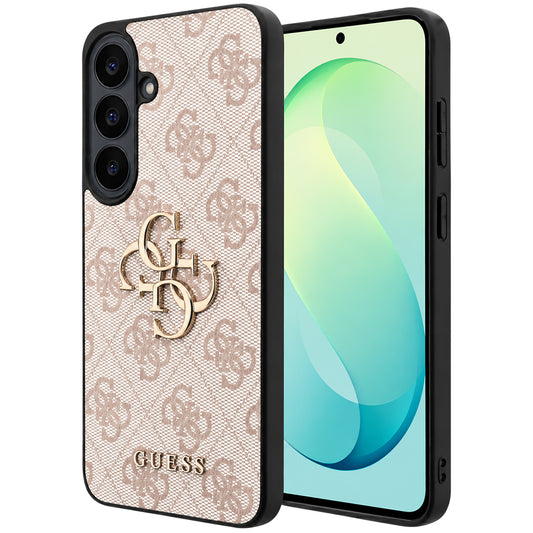 Kuori Samsung Galaxy S26 FE S741:lle, Guess, 4G Metallilogo, Vaaleanpunainen