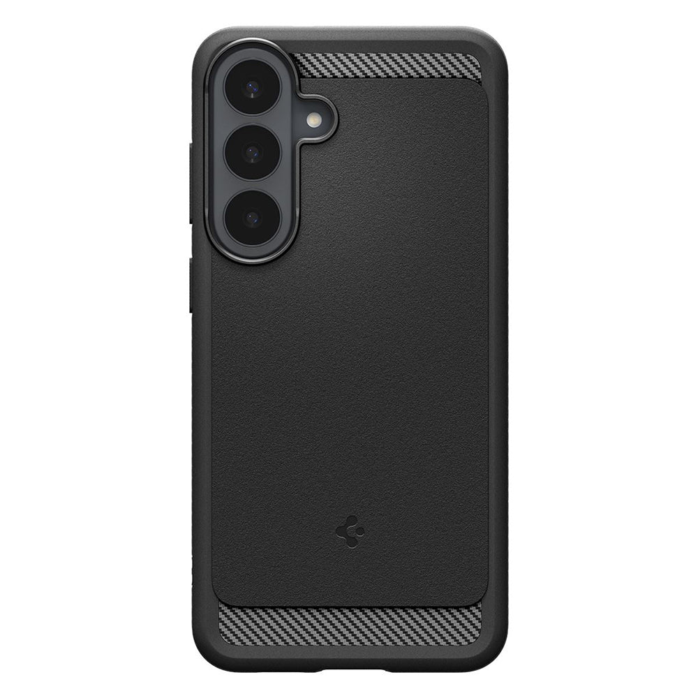Kuori Samsung Galaxy S26 FE S741:lle, Spigen, Rugged Armor, Musta ACS11639