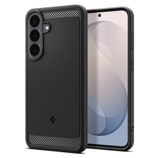Kuori Samsung Galaxy S26 FE S741:lle, Spigen, Rugged Armor, Musta ACS11639