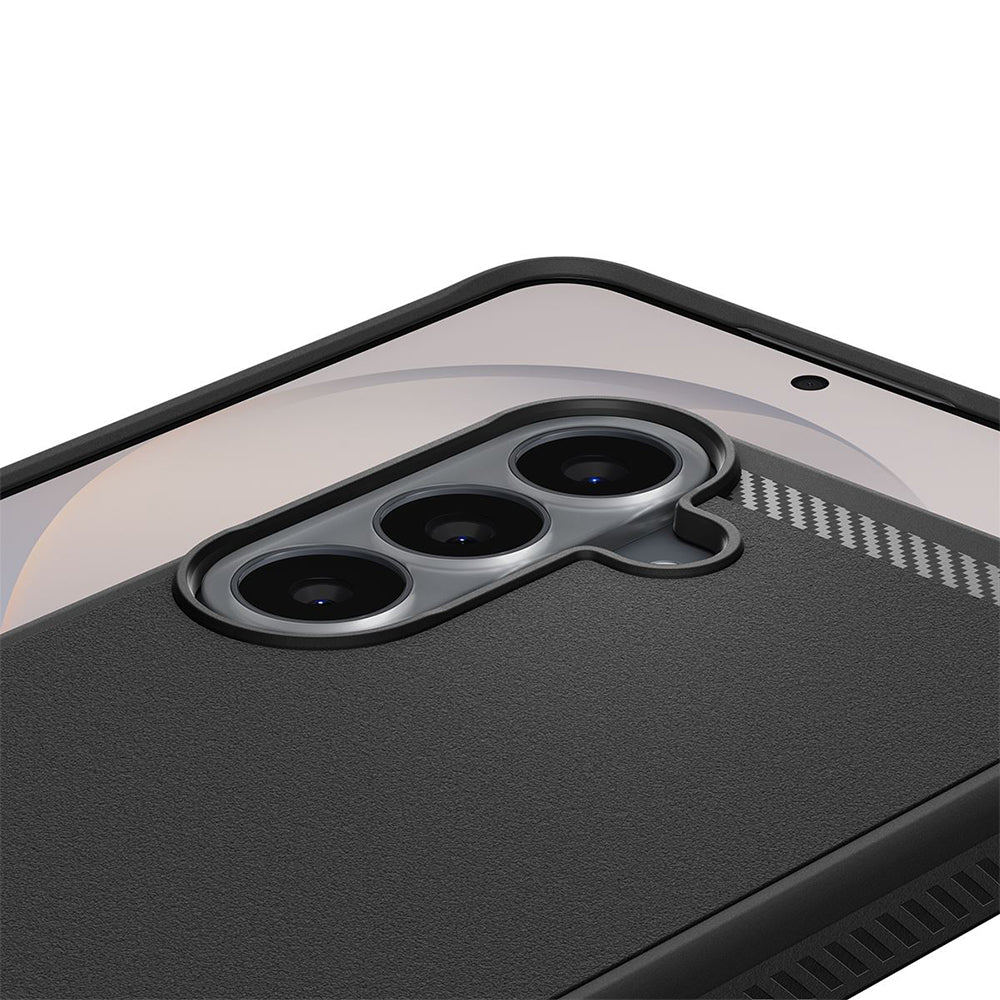 Kuori Samsung Galaxy S26 FE S741:lle, Spigen, Rugged Armor, Musta ACS11639