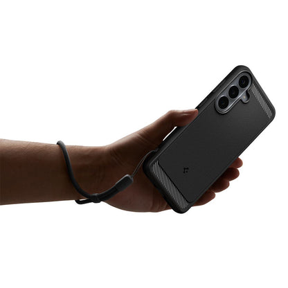 Kuori Samsung Galaxy S26 FE S741:lle, Spigen, Rugged Armor, Musta ACS11639