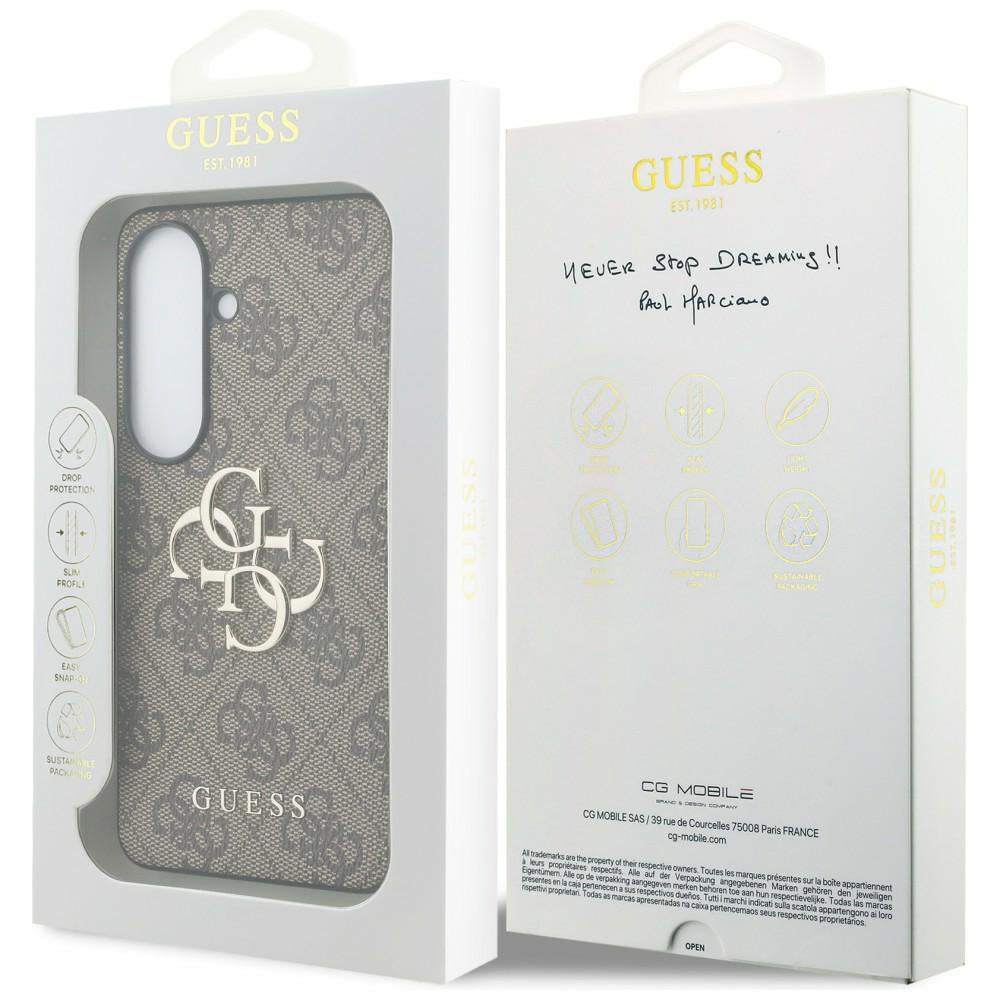 Kotelo Samsung Galaxy S26 S942:lle, Guess, 4G Big Logo, Ruskea