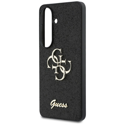 Suojakotelo Samsung Galaxy S26 S942:lle, Guess, Fixed Glitter Big 4G Metal Frame, Musta