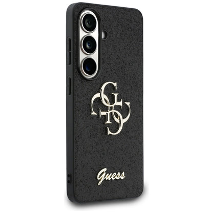 Suojakotelo Samsung Galaxy S26 S942:lle, Guess, Fixed Glitter Big 4G Metal Frame, Musta