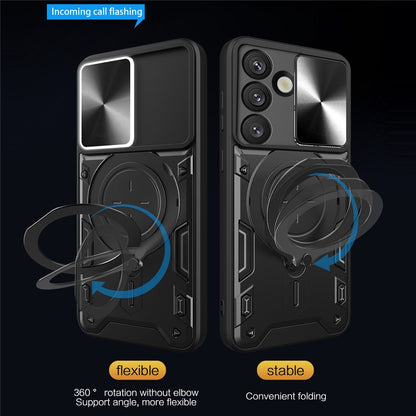 Kotelo Samsung Galaxy S26 Plus:lle, Techsuit, CamGuard Pro, Kultainen Vaaleanpunainen