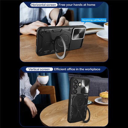 Kotelo Samsung Galaxy S26 Plus:lle, Techsuit, CamGuard Pro, Kultainen Vaaleanpunainen