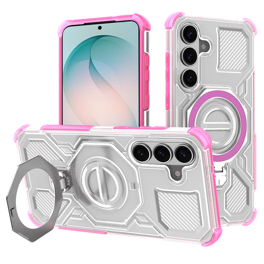 Case for Samsung Galaxy S26 Plus, Techsuit, Carbon Shield Pro, Pink.