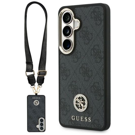Kotelo Samsung Galaxy S26 S942:lle, GUESS, 4G Big Rhinestone Triangle Strap, Musta