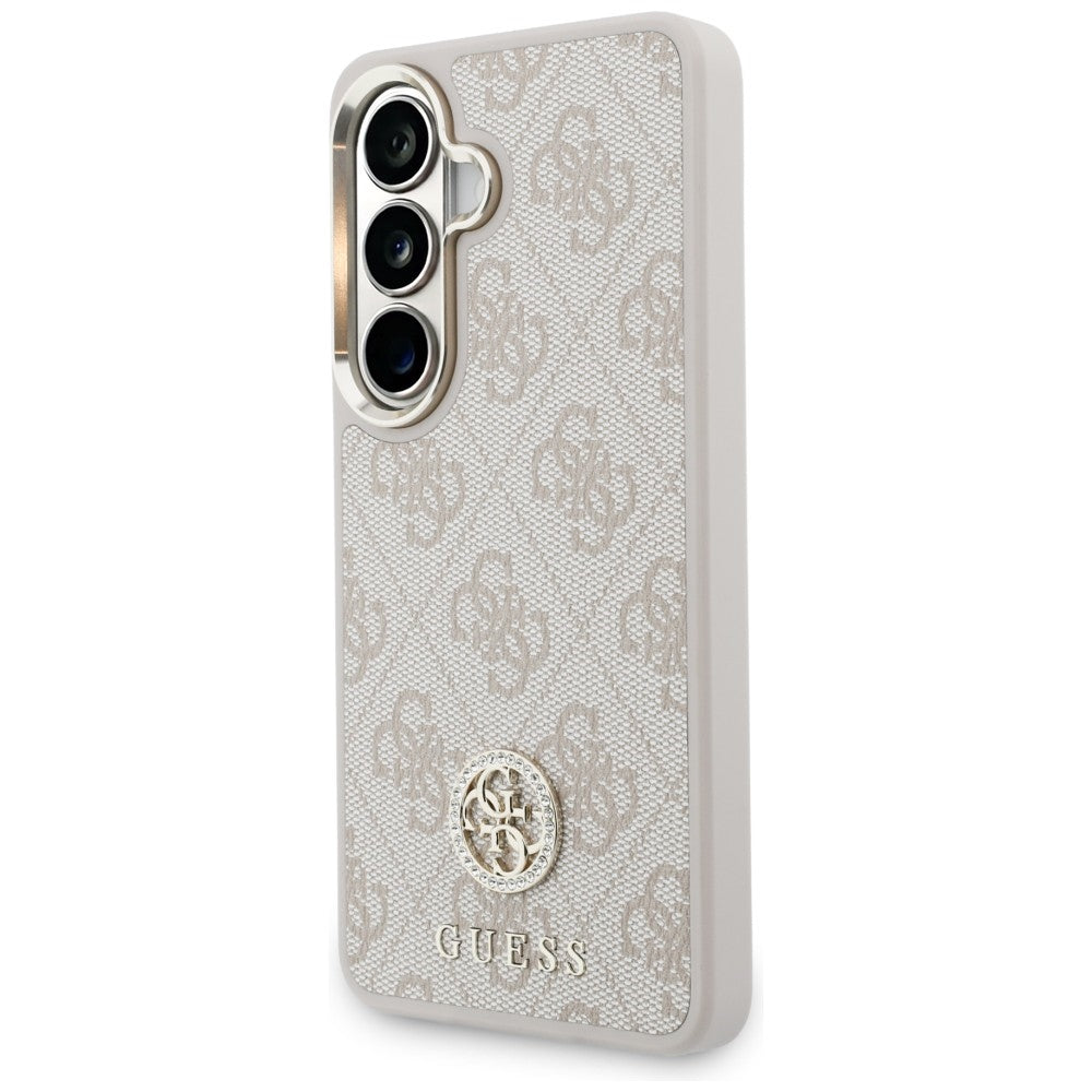 Suojakotelo Samsung Galaxy S26 S942:lle, GUESS, 4G Big Rhinestone Triangle Strap, Pinkki