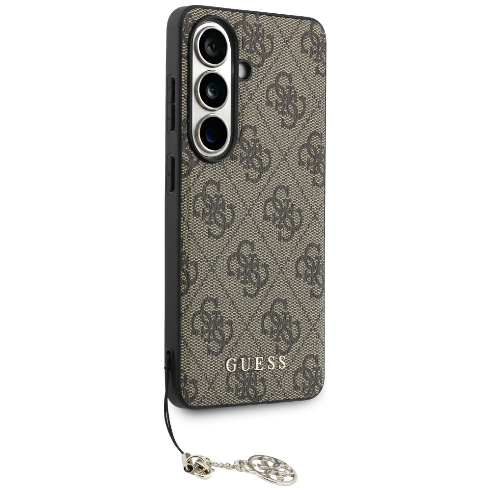 Suojakotelo Samsung Galaxy S26 S942:lle, Guess, 4G Classic Logo Charm, Ruskea