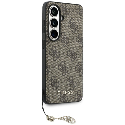 Suojakotelo Samsung Galaxy S26 S942:lle, Guess, 4G Classic Logo Charm, Ruskea