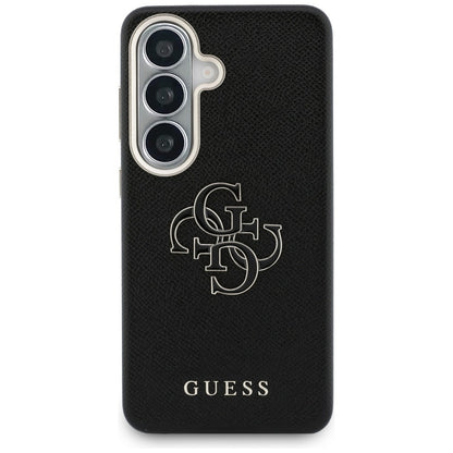 Suojakotelo Samsung Galaxy S26 S942:lle, Guess, 4G Grained Big and Classic Logo, Musta