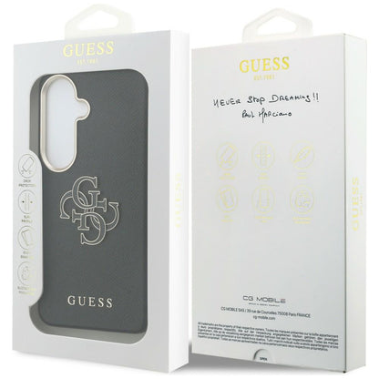 Suojakotelo Samsung Galaxy S26 S942:lle, Guess, 4G Grained Big and Classic Logo, Musta